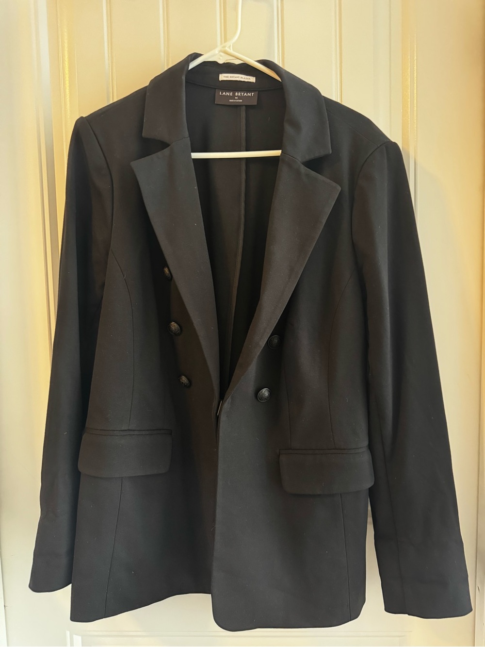 Lane Bryant The Bryant Blazer Black Double Breasted Size 14